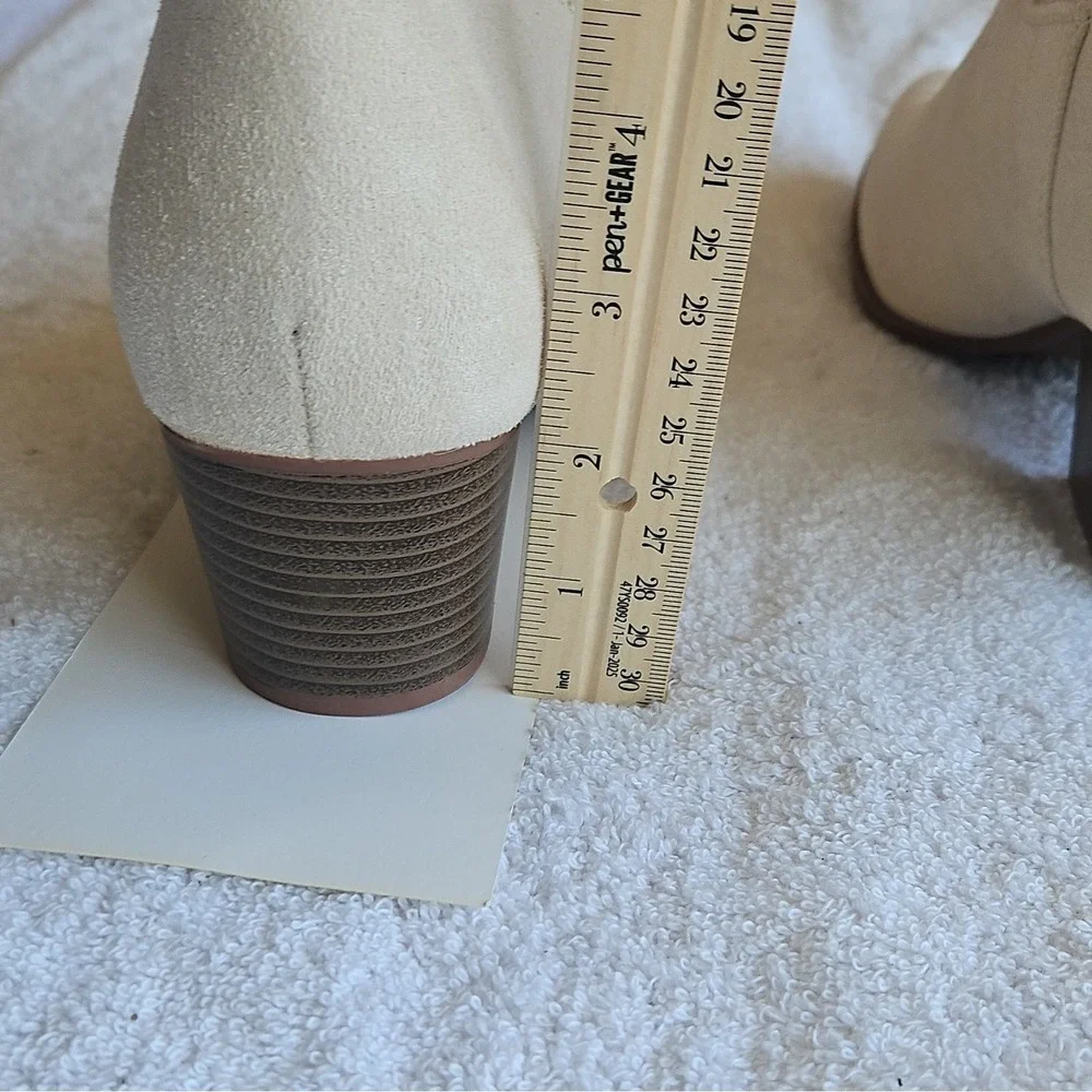 J.Adams Shoes Saloon White Denim Chelsea Bootie Pointed Toe‎ Women 7